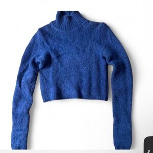 Express mohair Royal Blue mock neck  Sweater